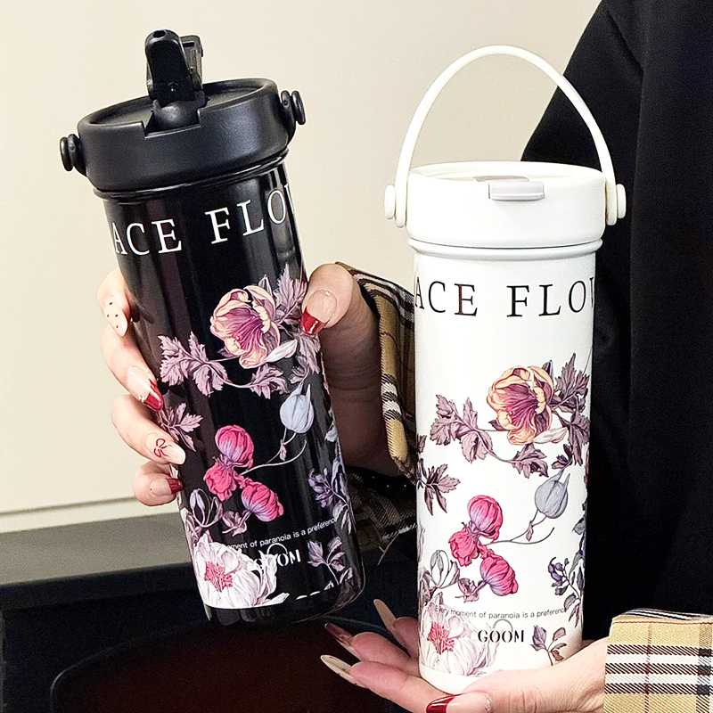 GOOM保温杯咖啡杯子高颜值吸管杯