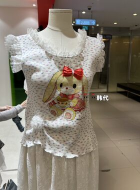 韩国直邮MINI UNNI空空韩代26夏季新款时尚可爱风印花吊带背心