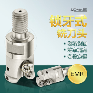 台湾抗震锁牙刀头R390钨钢抗震刀杆螺纹可换式刀头精铣圆鼻R4R5R6
