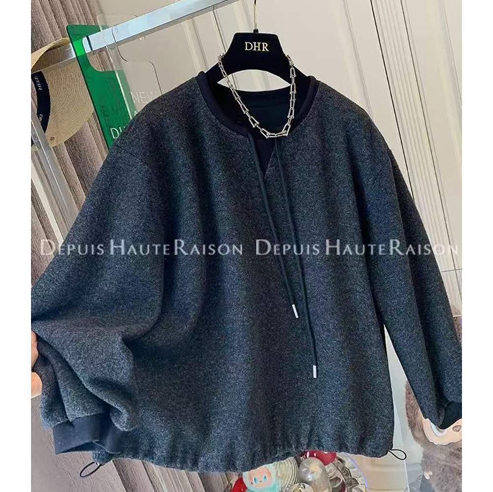 胖mm特大码300斤休闲磨毛绒感套头卫衣打底衫韩版宽松上衣女秋冬