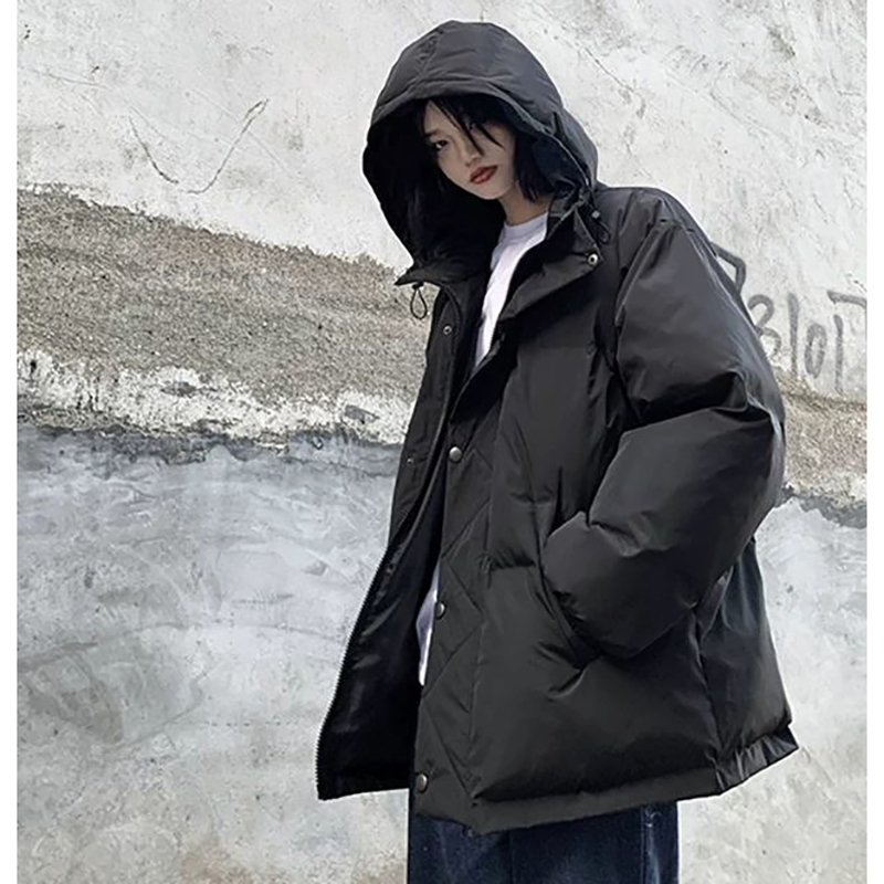 胖mm特大码2-300斤棉衣棉服女冬季黑色棉袄设计感面包服加厚外套