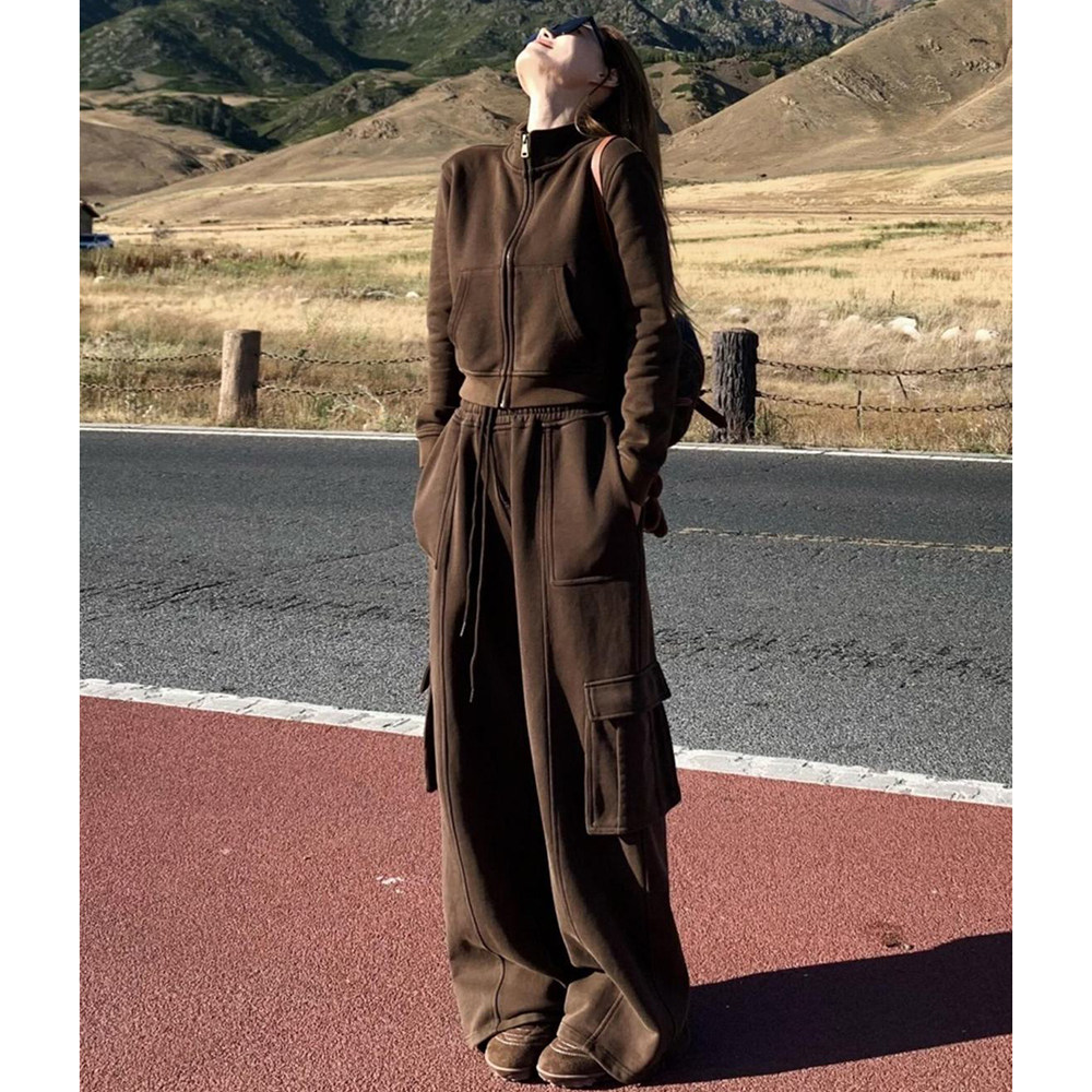 胖mm特大码300斤港味套装女秋冬季炸街卫衣工装阔腿裤休闲两件套,女装/女士精品,大码套装,淘宝优惠券,粉丝福利购,淘宝优惠卷