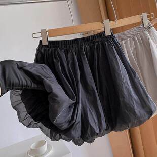 胖mm特大码2-300斤高腰花苞A字阔腿蓬蓬短裤女夏休闲宽松百搭裙裤