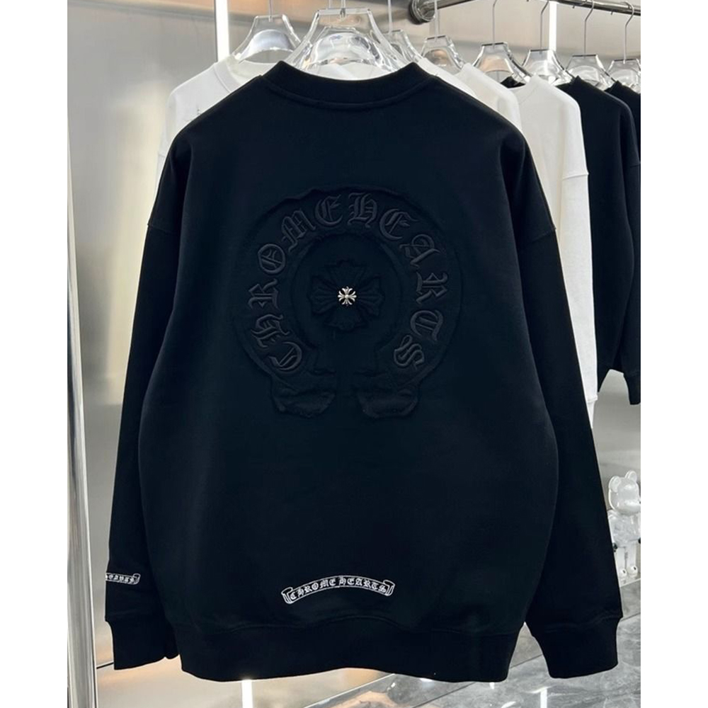 胖mm特大码300斤高街十字架贴布刺绣卫衣男女秋冬情侣款欧货上衣