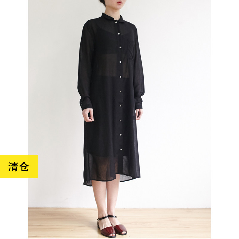 黑色透视复古气质连衣裙