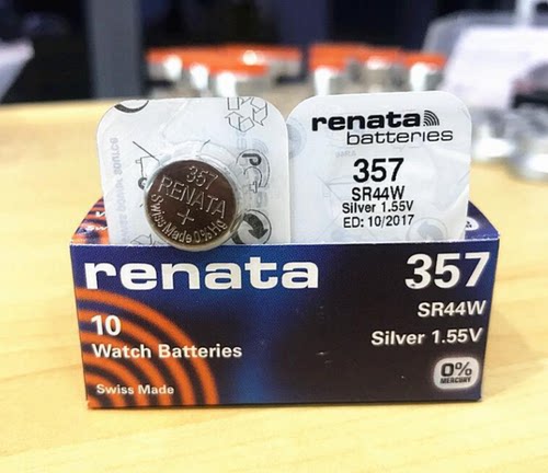 原装瑞士RENATA357 SR44W SR44氧化银纽扣电池0汞环保 手表电子