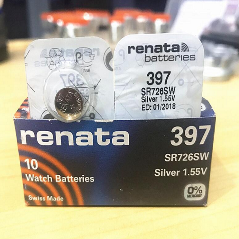 原装瑞士renata 纽扣电池 397 SR726SW AG2 手表 氧化银电池