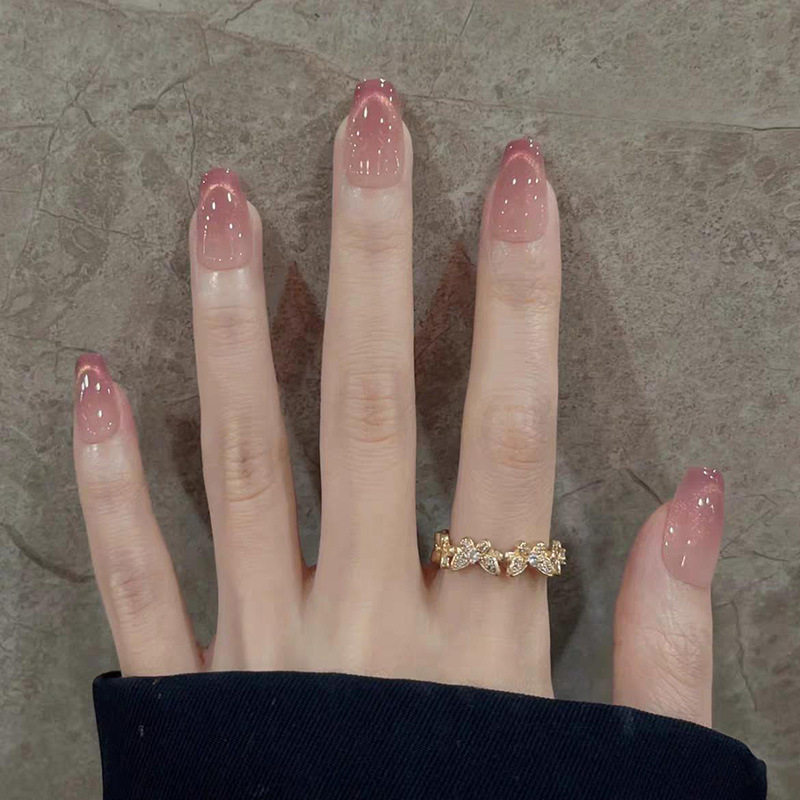 【玛瑙】手工穿戴甲裸粉法式猫眼温柔纯欲冰透腮红渐变显白指甲贴,彩妆/香水/美妆工具,穿戴甲/甲片,淘宝优惠券,粉丝福利购,淘宝优惠卷