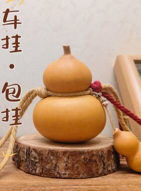 一物一图天然葫芦钱袋车挂文玩手把件家居门挂把玩挂件万能挂绳