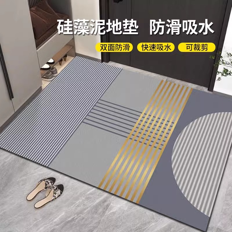 轻奢硅藻泥入户地垫2025新款