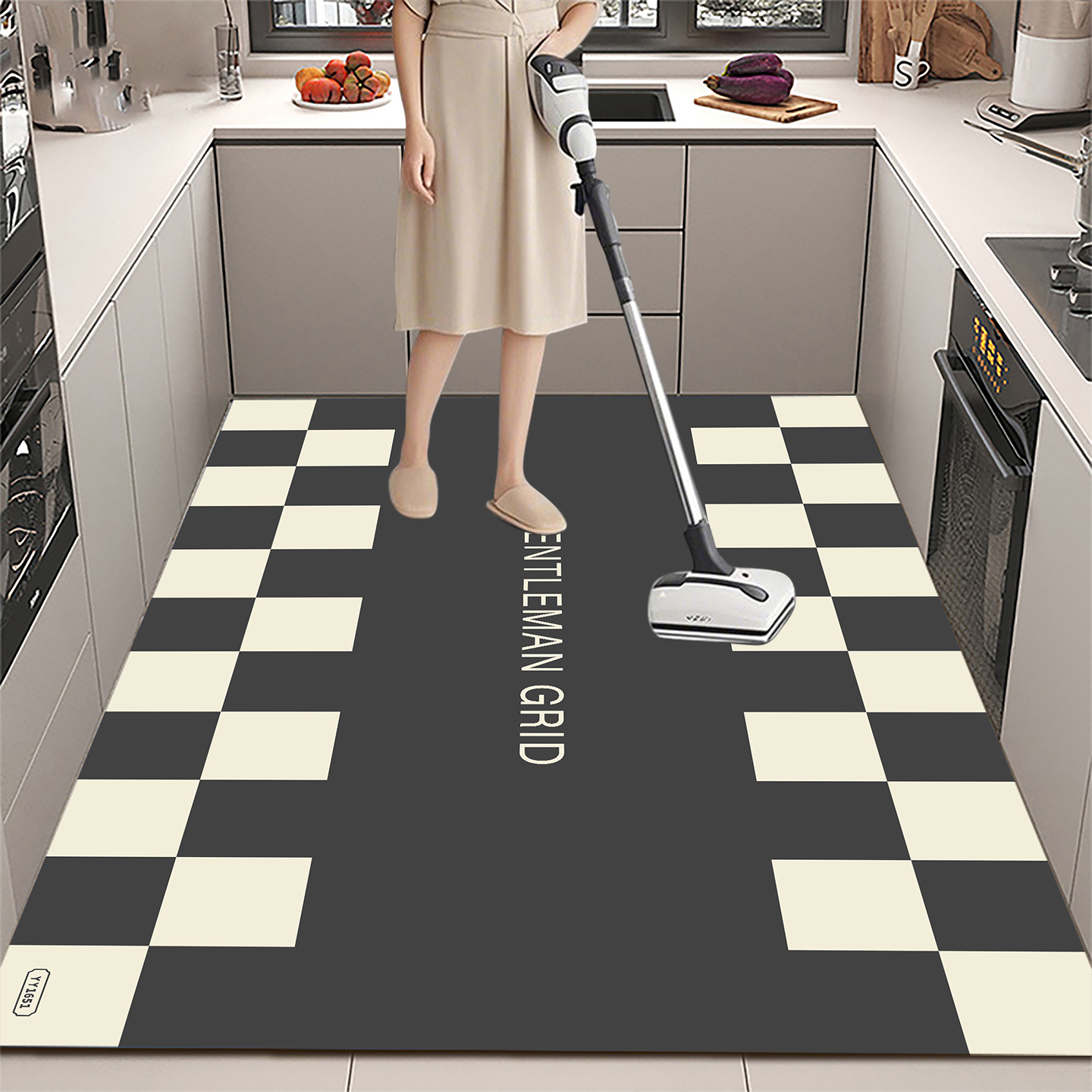 厨房地垫防滑防油可擦免洗转角