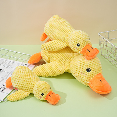 Dog toy plush companion sleeping duck bite resistant grindi