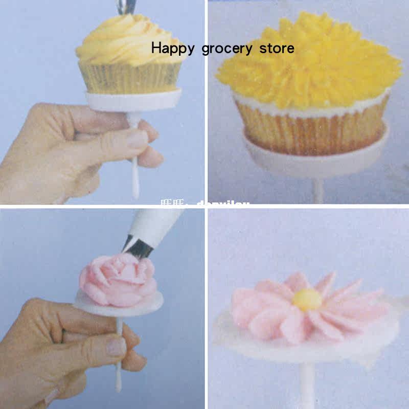 4 pcs ice cream cake cupcake icing nail set flower sugarcraf