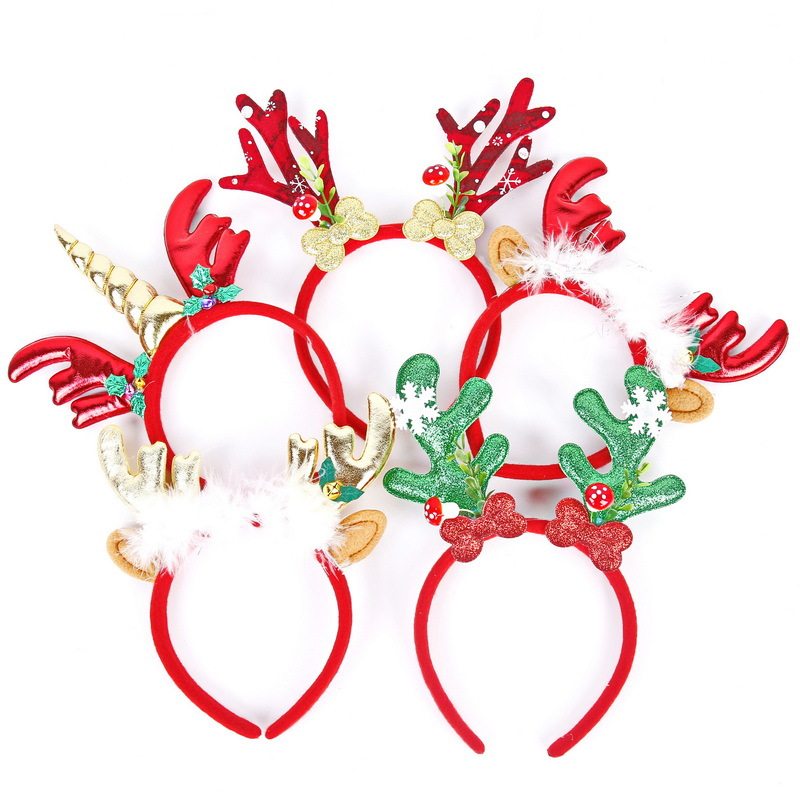 New Christmas headbands for adults and children, holiday pa