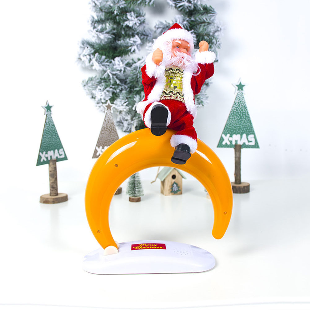 electric dancing santa claus toys with music flip-over santa
