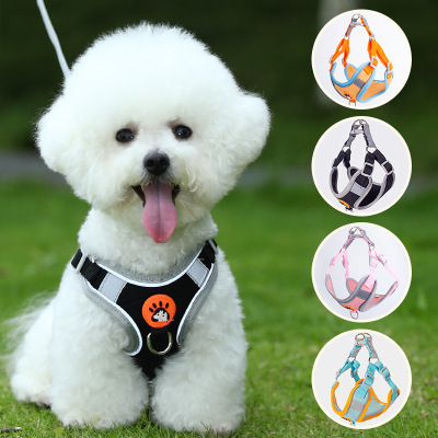 Vest type dog traction rope dog walking rope teddy bichon k