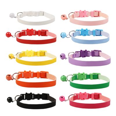 Cross border new pet supplies Macaron PU cat collar imitati