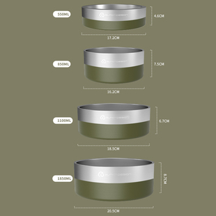休普304不锈钢狗碗狗食盆狗碗宠物猫碗饭碗护颈大小型犬喝水盆