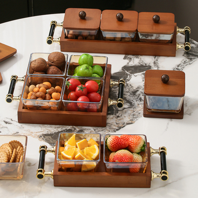 高档水果盘客厅家用分格