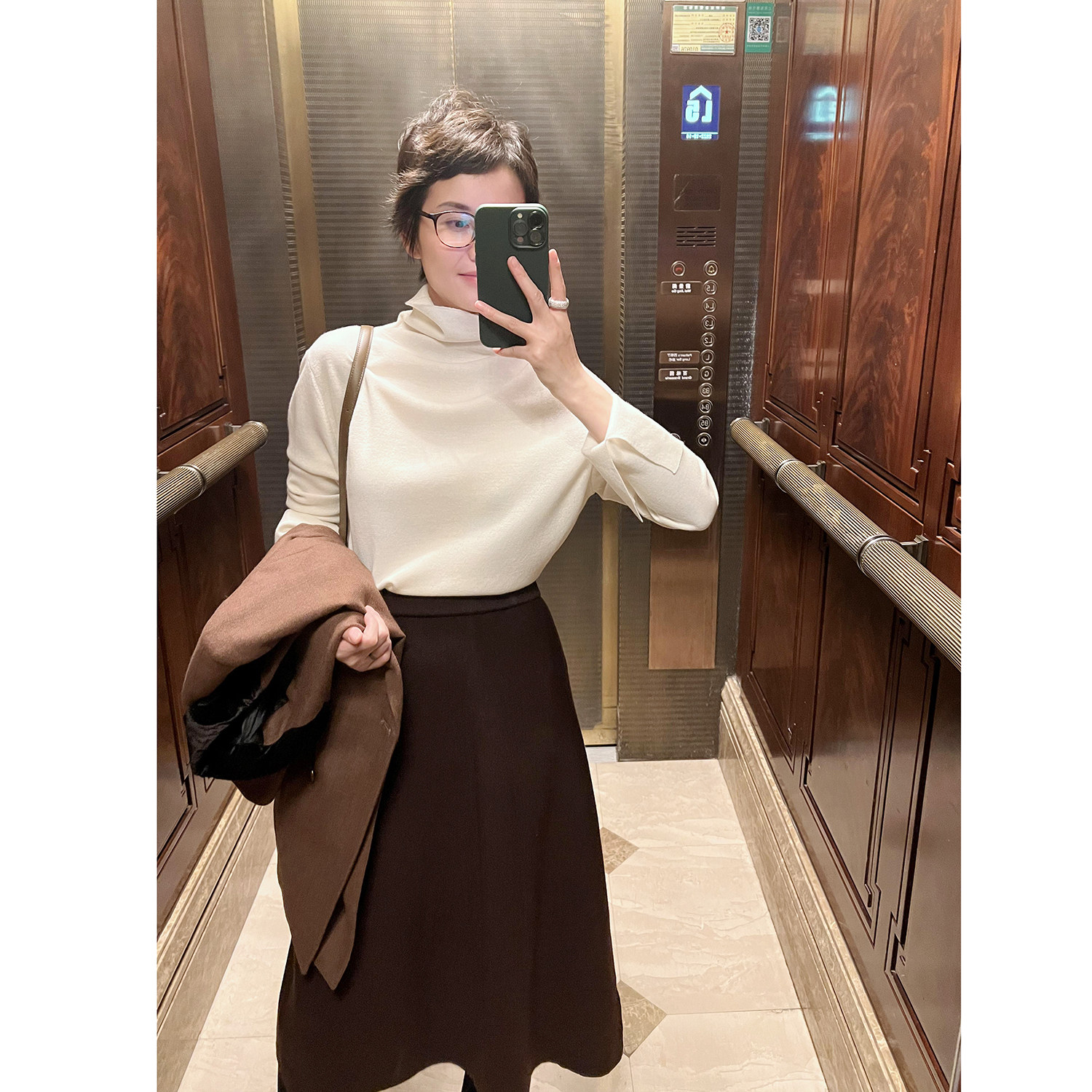 msdidion-两面一体|加厚四平针羊毛高领正肩正反两穿开门襟针织衫