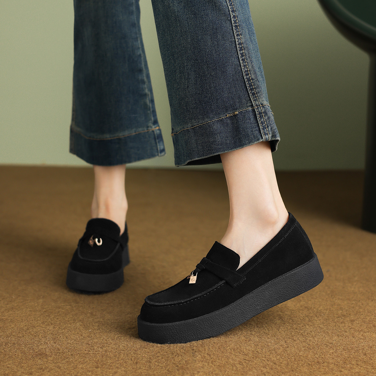 西村名物法式复古深口单鞋