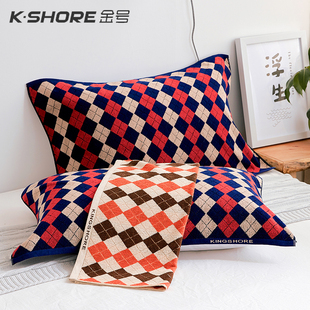 金号官方旗舰店枕巾纯棉成人加大加厚柔软吸汗全棉枕头巾G2354