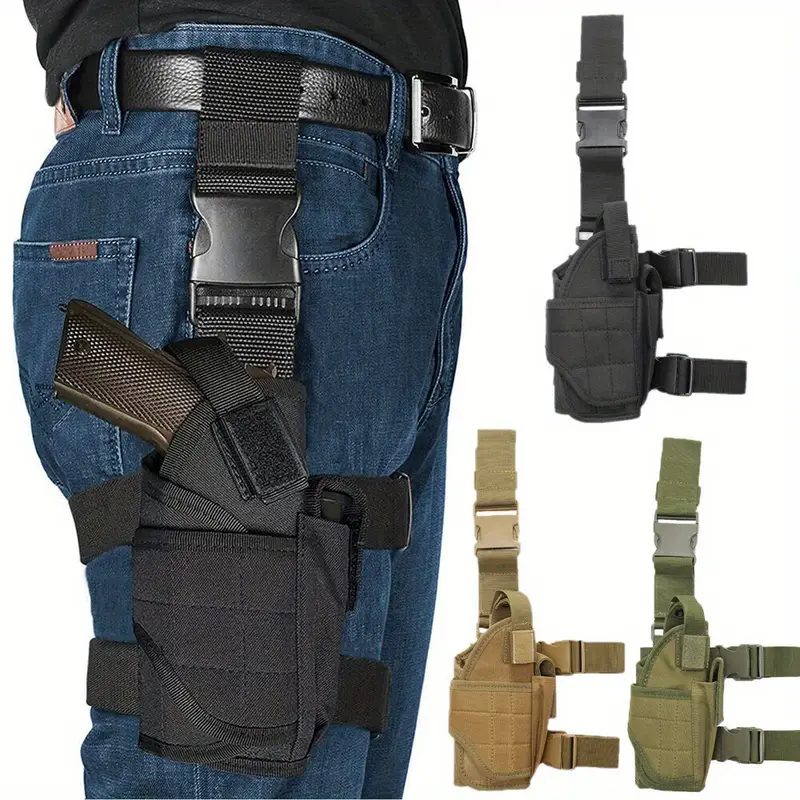 通用战术手枪套1911/M92/G17/M1/P1格洛克18腰部绑腿快拔套大腿套