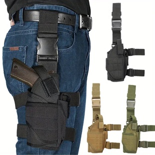 G17 P1格洛克18腰部绑腿快拔套大腿套 M92 通用战术手枪套1911