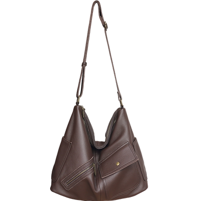 自由漫步真皮大包软皮大容量斜挎