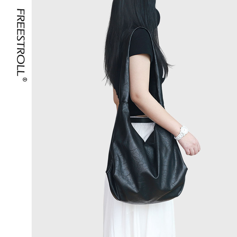 文艺无性别冷淡风森女慵懒单肩斜挎大包休闲轻便软塌松弛感春夏季