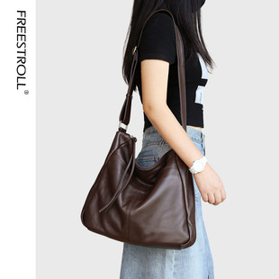 简约时尚2025新款托特包女大容量包包日常通勤百搭上班单肩斜挎包