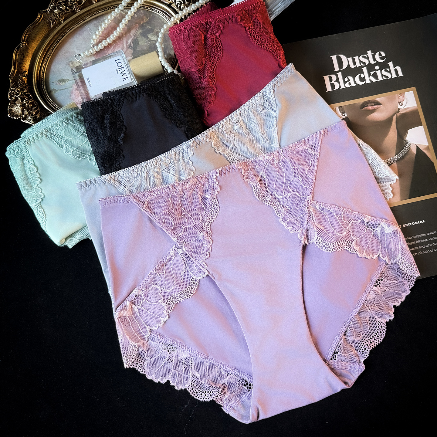 码蕾丝包臀三角短裤大码胖妹妹