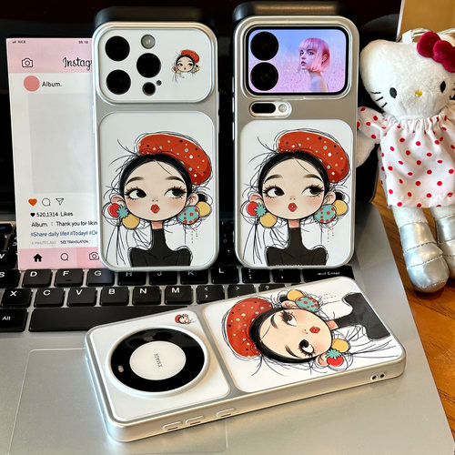 多巴胺女孩新款适用苹果17pro手机壳iPhone16max14小米15华为mate70pura80K90opporeno16荣耀400x200一加ace6
