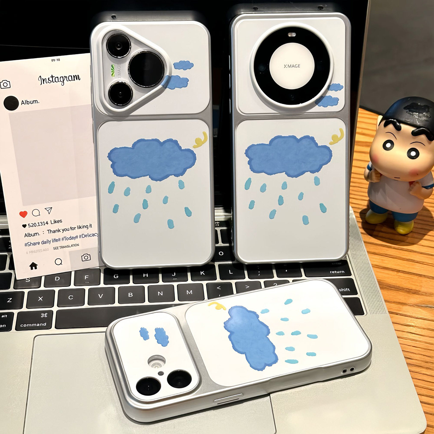 ins下雨云朵新款适用苹果17promax手机壳iPhone16pro小米15华为mate80pura90K90reno14荣耀600x300一加13Y200