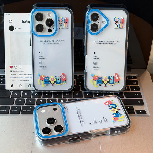 彩色小怪兽新款适用苹果17Pro手机壳iPhone16max13小米15华为mate80pura90k90nova14荣耀400x300一加ace6Y200