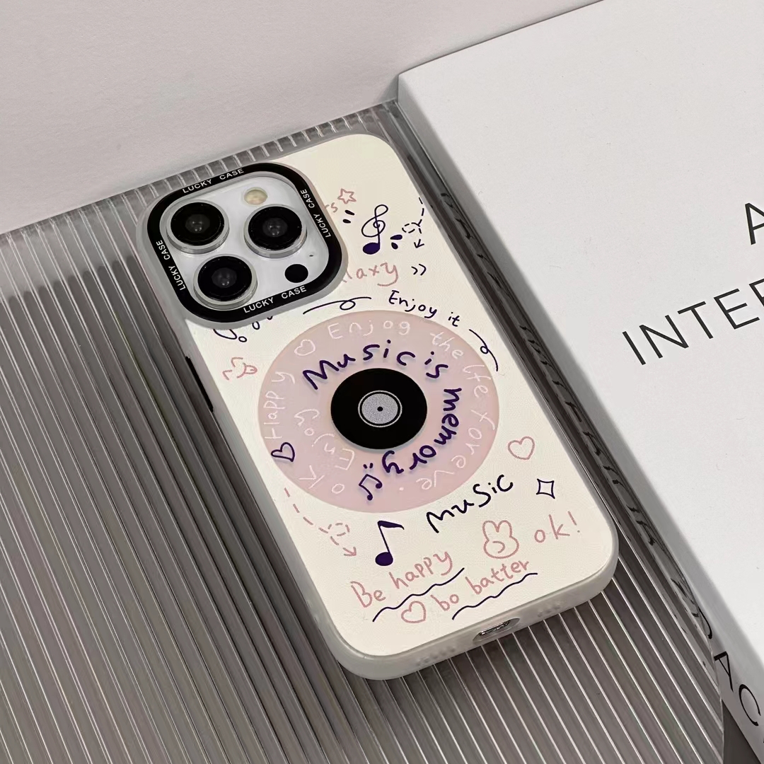 复古cd适用于iPhone14promax手机壳渐变苹果16/15/13/12/11/7/8pro镭射华为p30/50mate60荣耀70小米红米k40