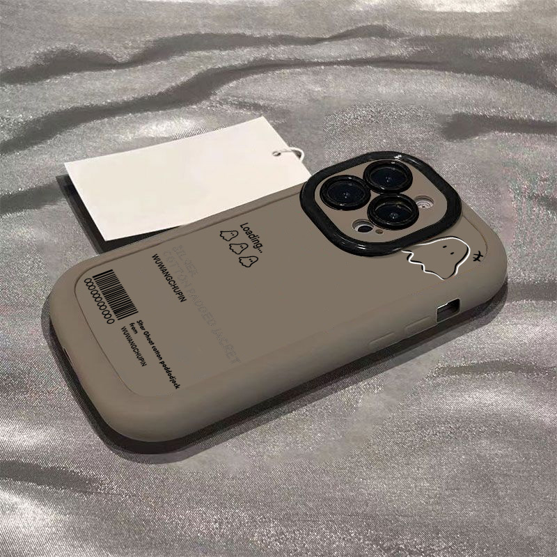 简约小幽灵适用苹果15pro手机壳iphone14max红米k50note小米13荣耀80/90/100iqoo11/12pura70华为mate60reno9