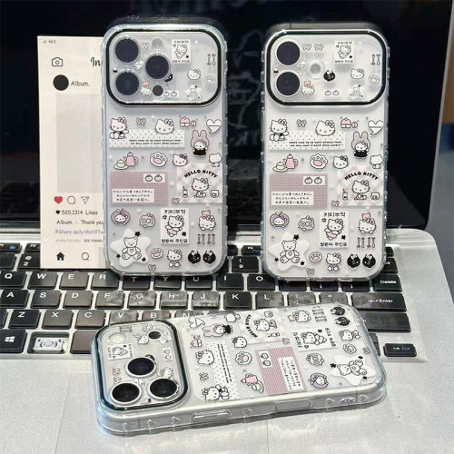 卡通黑白插画新款适用苹果17pro手机壳iPhone16max小米17华为mate80pura90K80reno15nova14荣耀600x300findx8