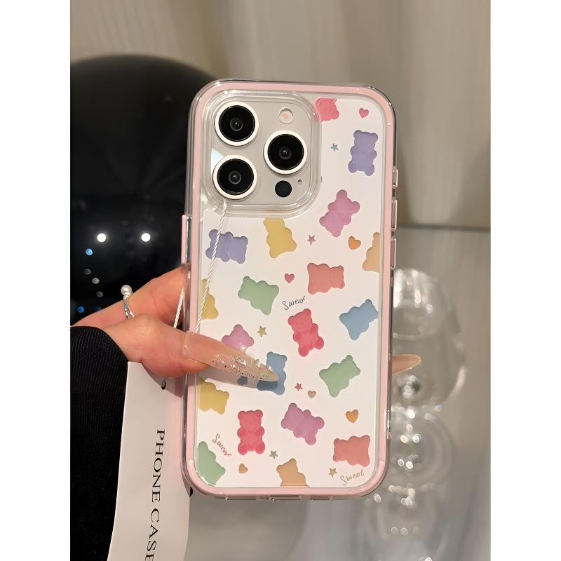 情侣半透小熊新款适用苹果17Pro手机壳iPhone16max小米17华为mate80pura70k90note15荣耀500x300一加ace5s50