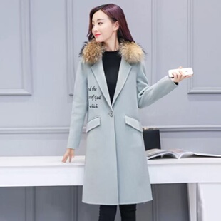 大码 女装 秋冬装 妃蝶轩 中长款 清仓 秋冬季 毛呢大衣外套8022 断码