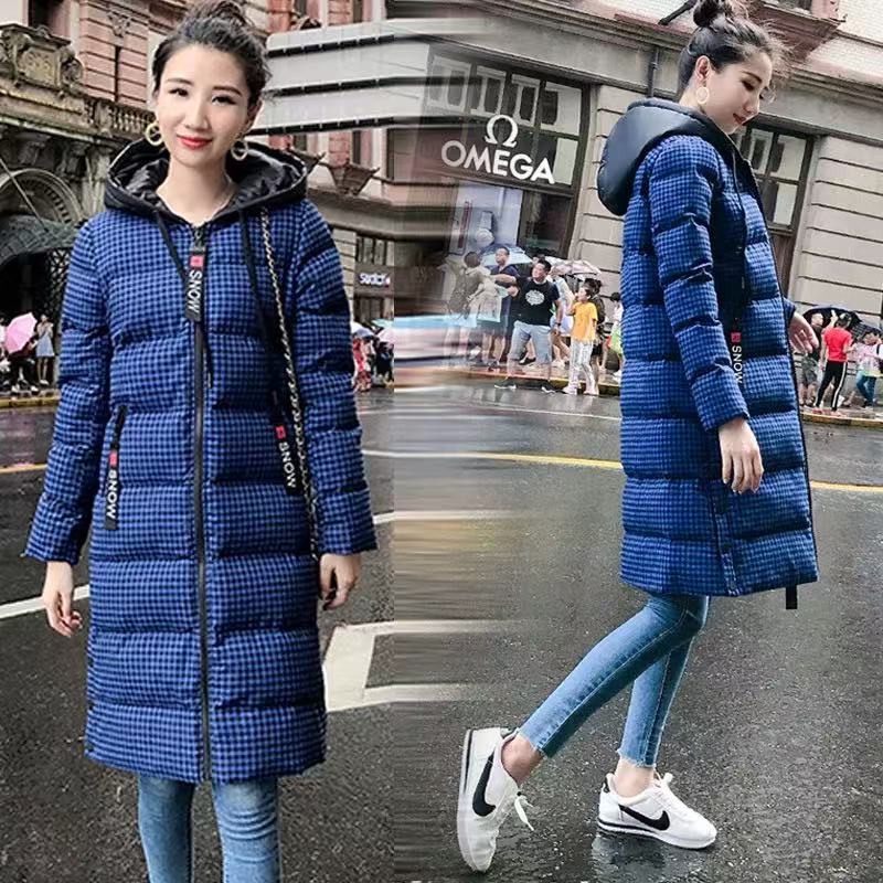 妃蝶轩【反季清仓】大码女装秋冬季中长款连帽棉衣外套 Z1835