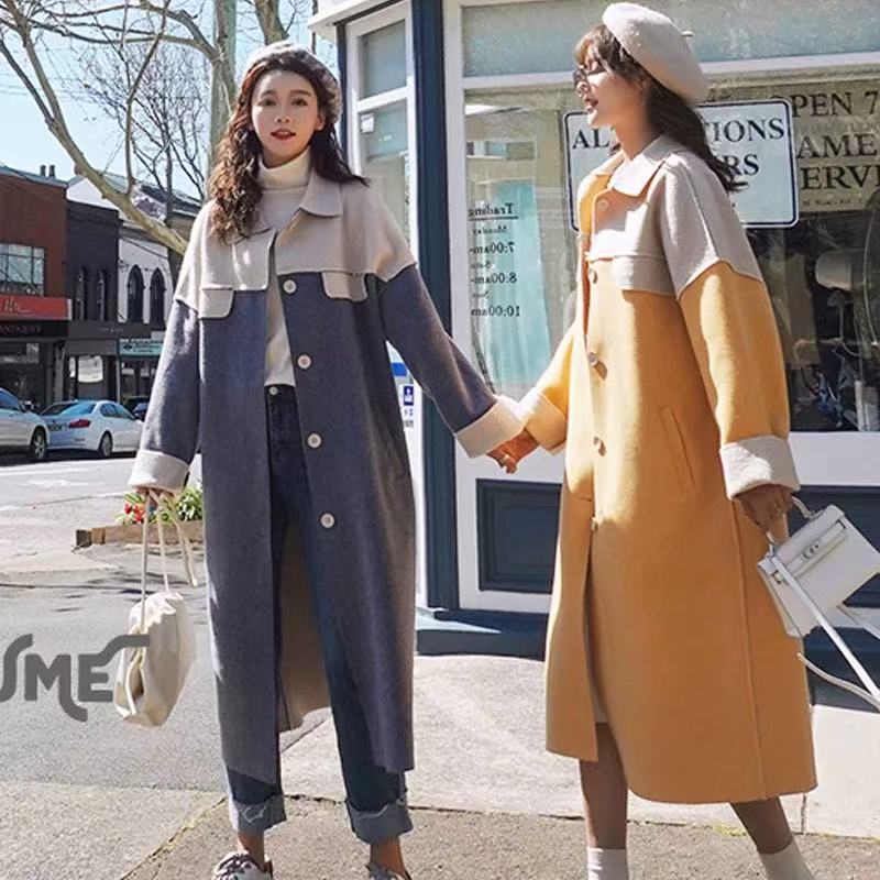 妃蝶轩【反季清仓】大码女装秋季时尚百搭休闲中长款外套 1551