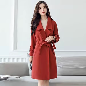 大码 女装 春秋装 妃蝶轩 中长款 清仓 春秋季 毛呢大衣外套9128 断码