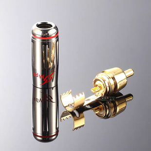 台湾MPS小口径RCA插头莲花头BEAD6发烧级音响线材磷青铜镀金