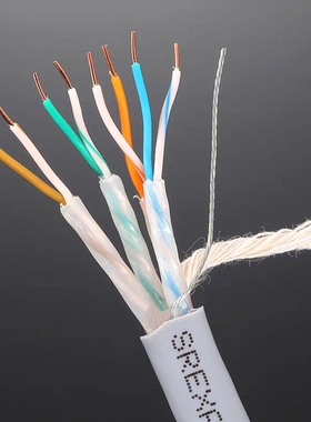 日升新款e重载六类数字调音台网络线耐压演出LED灯光音响灰色cat6