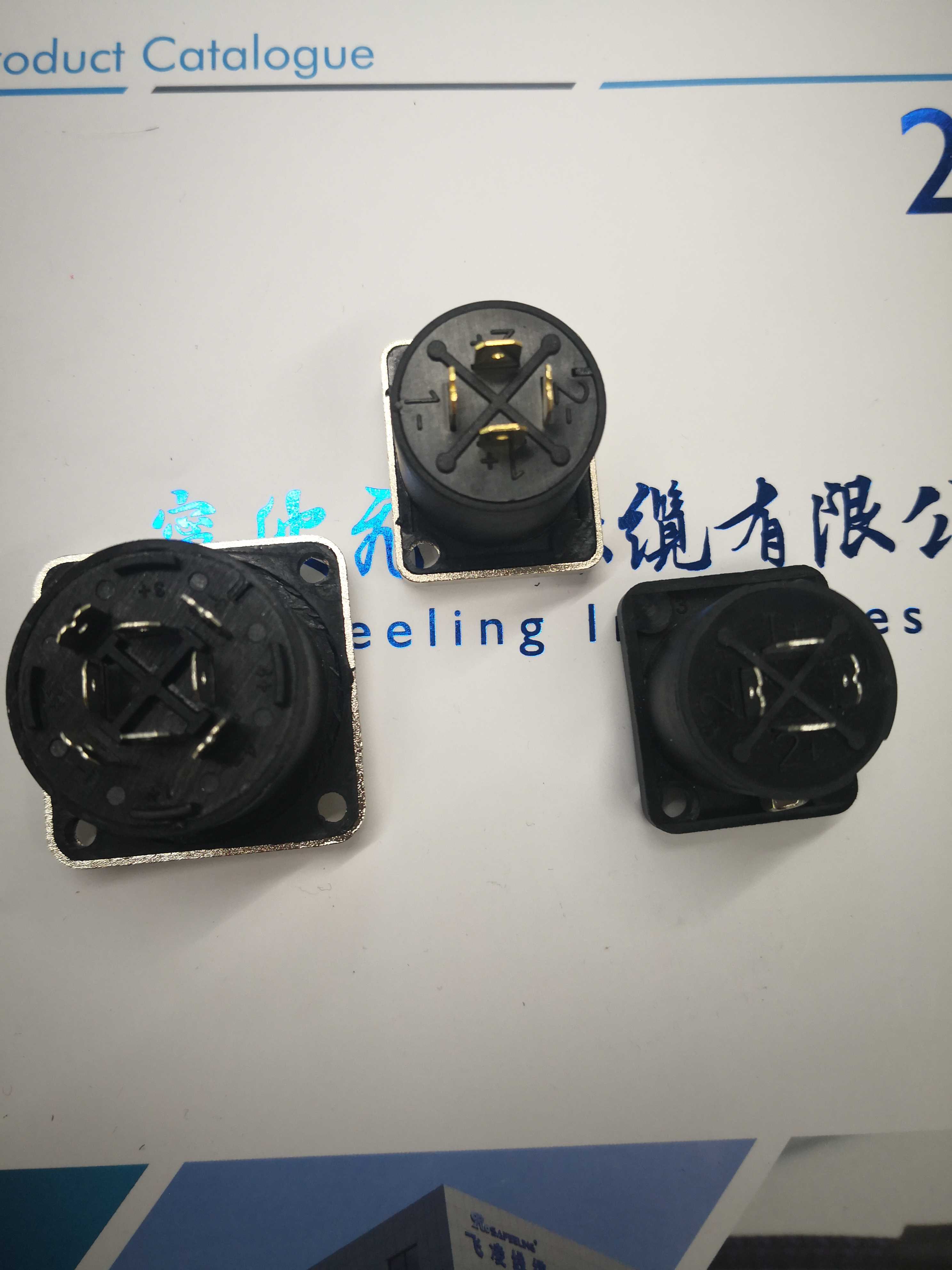 舞台音响专业四芯D型插座 大功率广场音箱插口 4P航空头喇叭底座