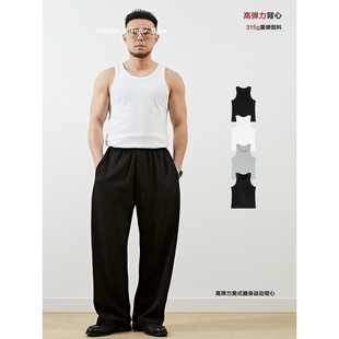 夏季新品 纯色运动健身休闲基础款背心男款
