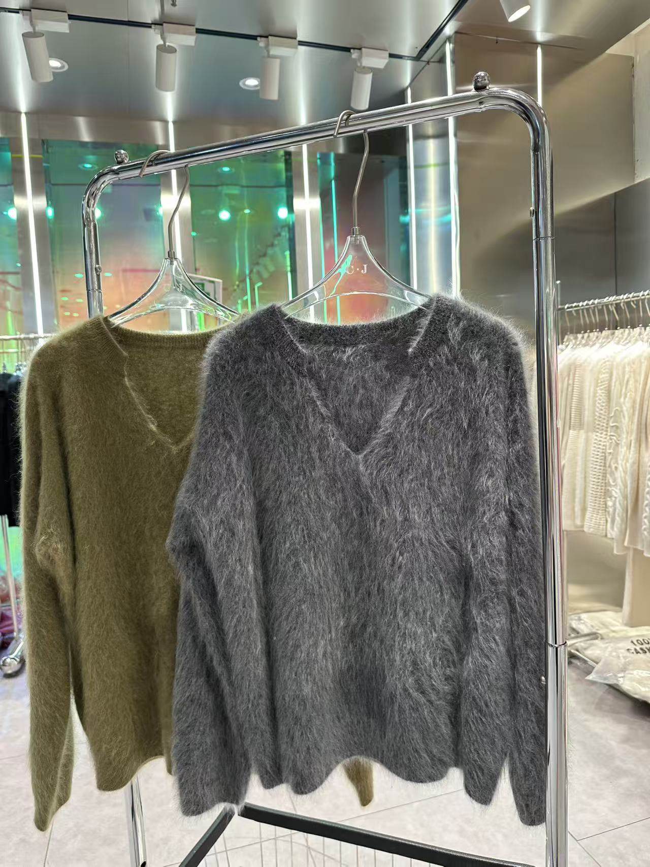 2027针织厚款V领山羊绒衫网红长袖宽松套头打底毛衣2025,女装/女士精品,毛衣,淘宝优惠券,粉丝福利购,淘宝优惠卷