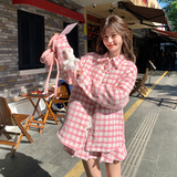 【现货】毛呢格子加棉外套+短裙155-8651-P195K270，女装套装/套裙，世纪海洋