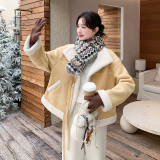 【现货】加绒麂皮绒外套155-8698-P195K270，女装短外套，世纪海洋